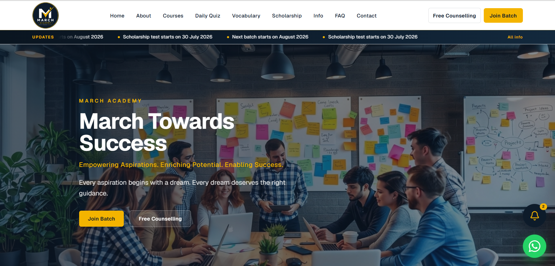 MARCH Academy - Online Coaching Platform